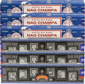 img 3 attached to Nag Champa Super Hit Incense Sticks & Holder 🌸 Variety Pack - from House Of Satya Incense Sticks And Trumiri