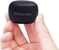 🔊 портативная миниатюрная колонка с bluetooth - momoho bts0011: маленькая, беспроводная и перезаряжаемая колонка для дома, отдыха и путешествий - совместима с iphone и samsung (черный) логотип