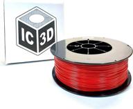 premium ic3d red 3mm printer filament: top-quality printing material at its finest логотип