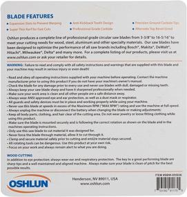 img 1 attached to 🔪 Oshlun SBW-055036 5-1/2-Inch 36 Tooth Finishing and Trimming Saw Blade: Ultimate Precision and Versatility!