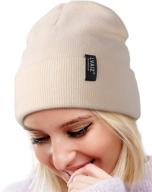 🧢 unisex winter knitted beanie hat - slouchy cuffed rib knit, acrylic material - versatile skull cap for men and women logo