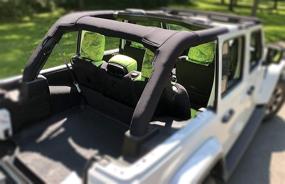 img 4 attached to 🚙 Neoprene Roll Bar Cover Padding for Jeep Wrangler JL Unlimited 4-Door JLU 2018-Present - Black
