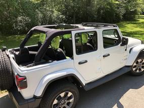 img 2 attached to 🚙 Neoprene Roll Bar Cover Padding for Jeep Wrangler JL Unlimited 4-Door JLU 2018-Present - Black