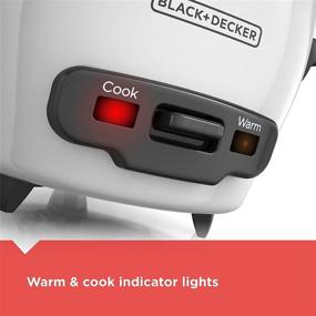 img 1 attached to Efficient and Convenient 3-Cup BLACK+DECKER Uncooked Rice Cooker in White