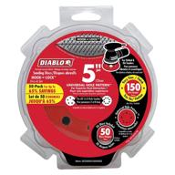 🌀 efficient diablo dcd050150h50g 5 in. 150-grit universal hole random orbital sanding disc (50-pack) for superior sanding results logo