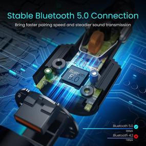 img 2 attached to 🚗 Инновационный улучшенный Bluetooth FM-трансмиттер VT для автомобиля: Улучшенные Bluetooth-адаптер для автомобиля V5.0 с Быстрой Зарядкой, Громкой связью и 2 режимами воспроизведения.