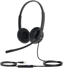 img 4 attached to 🎧 Yealink UH36 UH34 Wired USB Headset: Certified for Teams, Noise Cancelling, Stereo Mic - Ideal for PC, Laptop, and Microsoft Optimized Usage
