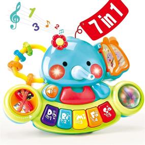 img 4 attached to HahaLand Детские игрушки 6-12 месяцев: музыкальный набор с подсветкой и 7 зонами активности - подарок для малышей 1 года девочкам и мальчикам - игрушки для младенцев 3-6 и 12-18 месяцев - игрушки для девочек 1-2 лет