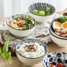 img 2 attached to 🍚 Swuut Japanese Ceramic Cereal Ounces: Elegant and Functional Breakfast Bowls