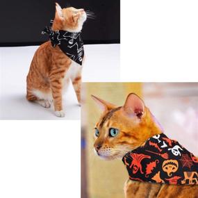 img 1 attached to Acronde Halloween Bandanas Triangle Washable