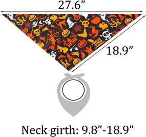 img 2 attached to Acronde Halloween Bandanas Triangle Washable