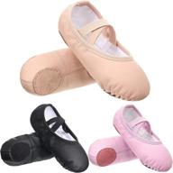 satinior 3 pairs ballet shoes: perfect practice & yoga shoes for girls toddlers - 3 colorful ballet slippers flats for kids dancing логотип