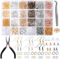 🔗 hicdaw 2500pcs earring hooks diy kit for jewelry making with jump rings, earring backs, pliers, tweezers, and jump ring opener - perfect for jewelry making and earring repair logo