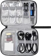 переносной органайзер для электроники на поездку | чехол для хранения кабелей и аксессуаров: провода, телефоны, зарядные устройства, флеш-накопители логотип