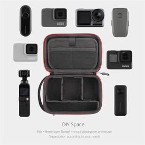 img 3 attached to 📷 PGYTECH Camera Carrying Case Mini - Compatible with GoPro10/9/8, DJI Osmo Pocket/Action, Snoppa Vmate, Insta 360, Feiyu Pocket - Charger, Data Cable Accessories Included - 75.6 x 55 x 24.4 inch