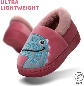 img 2 attached to 🦶 Mishansha Toddler House Slippers: Adorable Cartoon Animal Memory Foam Shoes for Warm and Cozy Little Feet