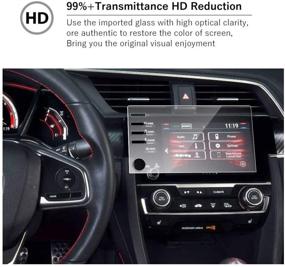 img 2 attached to 📱 Защитное стекло MBSIX для экрана 2019-2021 Honda Civic Si (4 отверстия), HD-качество, устойчивое к царапинам, матовое покрытие | Защищает сенсорный экран седана Honda Civic Si 2020.