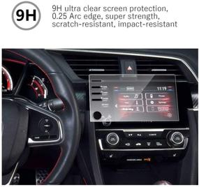 img 3 attached to 📱 Защитное стекло MBSIX для экрана 2019-2021 Honda Civic Si (4 отверстия), HD-качество, устойчивое к царапинам, матовое покрытие | Защищает сенсорный экран седана Honda Civic Si 2020.