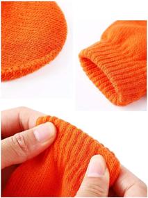 img 2 attached to 🧤 Boao 12 Pairs Stretch Knitted Full Finger Mittens Winter Warm Magic Gloves for Kids Supplies