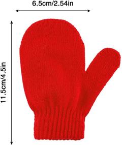 img 3 attached to 🧤 Boao 12 Pairs Stretch Knitted Full Finger Mittens Winter Warm Magic Gloves for Kids Supplies