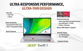 img 3 attached to Acer Swift 3 Thin & Light Laptop - Full HD IPS, AMD Ryzen 7 4700U 8-Core with Radeon Graphics, 8GB DDR4, 1TB NVMe PCIe SSD - Wi-Fi 6, Backlit KB, Fingerprint Reader