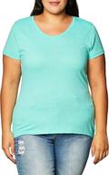 upgrade your wardrobe with hanes women's x-temp v-neck tee - short sleeves & freshiq logo