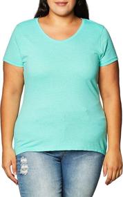 img 4 attached to Upgrade Your Wardrobe with Hanes Women's X-Temp V-Neck Tee - Short Sleeves & FreshIQ