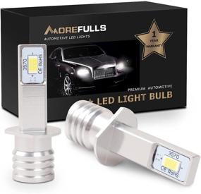 img 4 attached to Набор из 2-х ламп Morefulls H1 LED для противотуманных фар, 6000K белый свет дневных ходовых огней для автомобилей и грузовиков