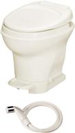 🚽 thetford aqua-magic v rv toilet pedal flush, high, parchment, with hand sprayer - 31680 - enhanced seo-friendly product title logo