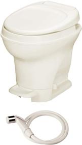 img 3 attached to 🚽 Тетфорд Аква-Маджик V для дома на колесах Туалет с педальным смывом, высокий, пергаментный, с ручным душем - 31680 - Улучшенный SEO-дружественный заголовок продукта