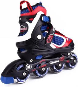 img 2 attached to Adjustable Inline Skates for Kids, 🛼 Boys, and Girls with Illuminated Wheels - MammyGol