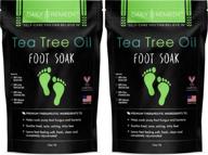 👣 tea tree oil foot soak with epsom salt - usa made - toenail fungus, athletes foot, foot odor & more! - 2 pack logo