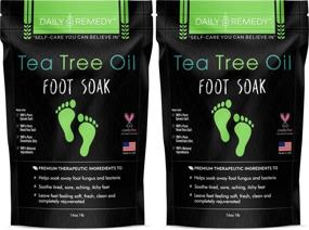 img 4 attached to 👣 Tea Tree Oil Foot Soak with Epsom Salt - USA Made - Toenail Fungus, Athletes Foot, Foot Odor & More! - 2 PACK