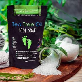 img 2 attached to 👣 Tea Tree Oil Foot Soak with Epsom Salt - USA Made - Toenail Fungus, Athletes Foot, Foot Odor & More! - 2 PACK