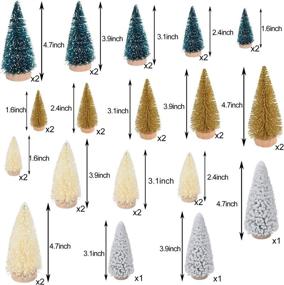 img 1 attached to 🎄 DearHouse 33PCS Mini Christmas Trees: Festive Artificial Pine Tree Sisal Trees with Wood Base - Perfect for Christmas Table Decor & Winter Crafts Ornaments