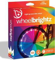 яркий велосипедный аксессуар brightz wheelbrightz с изменяющимся цветом. логотип