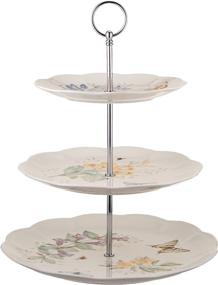 img 4 attached to 🦋 Lenox Butterfly Meadow 3 Tiered Server: Elegant and Versatile Serving Solution for any Occasion