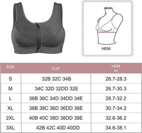 img 3 attached to 👙 Rolewpy Front Closure Sport Bras: Wirefree Zipper Cross Back Support Tops for Women - Full Coverage, No Padding