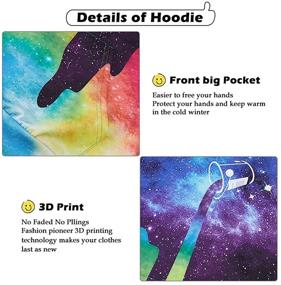 img 1 attached to Lovekider Kids Hoodies Sweatshirt | Cool 3D Print Pullover with Big 👕 Pocket | Fashionable Warm Winter Attire for Boys and Girls | Age 6-16 Years