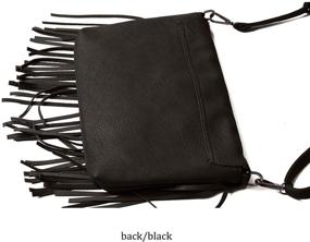 img 1 attached to 👜 Stylish Women's Fringe Tassel Cross Body Bag: LUI SUI Vintage PU Leather Hobo Handbag