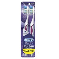 🦷 oral-b pulsar 3d white advanced vivid soft toothbrush twin pack - colors may vary: achieve enhanced oral care with this dynamic electric toothbrush logo