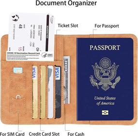 img 2 attached to BORADILAND Passport Blocking Document Organizer Travel Accessories for Passport Covers