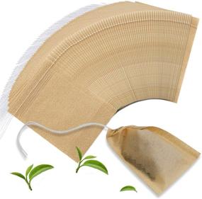 img 4 attached to 🍵 Nexxxi 300 Pcs Disposable Tea Filters, Unbleached Paper Tea Bags with Cotton Drawstring for Loose Leaf Tea and Coffee - Safe & Strong Penetration (2.3"x3.14")