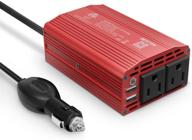 💪 efficient bestek 300w power inverter: dc 12v to 110v ac car inverter with dual usb car adapter – a robust solution logo