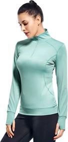 img 2 attached to 💃 Stay Comfortable and Stylish with our Womens Quarter Zip Running Pullover