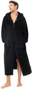 img 4 attached to Men's Clothing: DAVID ARCHY Hooded Bathrobe in Twilight