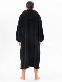 img 3 attached to Men's Clothing: DAVID ARCHY Hooded Bathrobe in Twilight