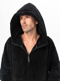 img 2 attached to Men's Clothing: DAVID ARCHY Hooded Bathrobe in Twilight