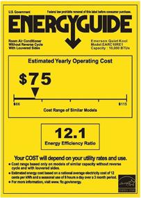 img 3 attached to 🌬️ Emerson Quiet Kool 10 000 BTU Оконный кондиционер: мощное охлаждение с дистанционным управлением, EARC10RE1, 10000, белый