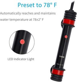 img 3 attached to 🐠 Uniclife Preset Submersible Aquarium Heater with Electronic Thermostat - Perfect for 10-80 Gallon Fish Tanks!